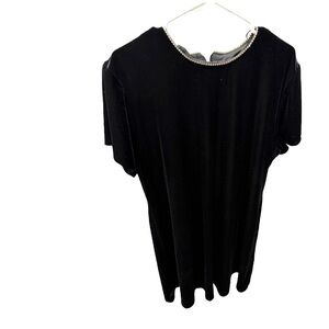 Vintage John  Roberts woman black velvet dress 22W